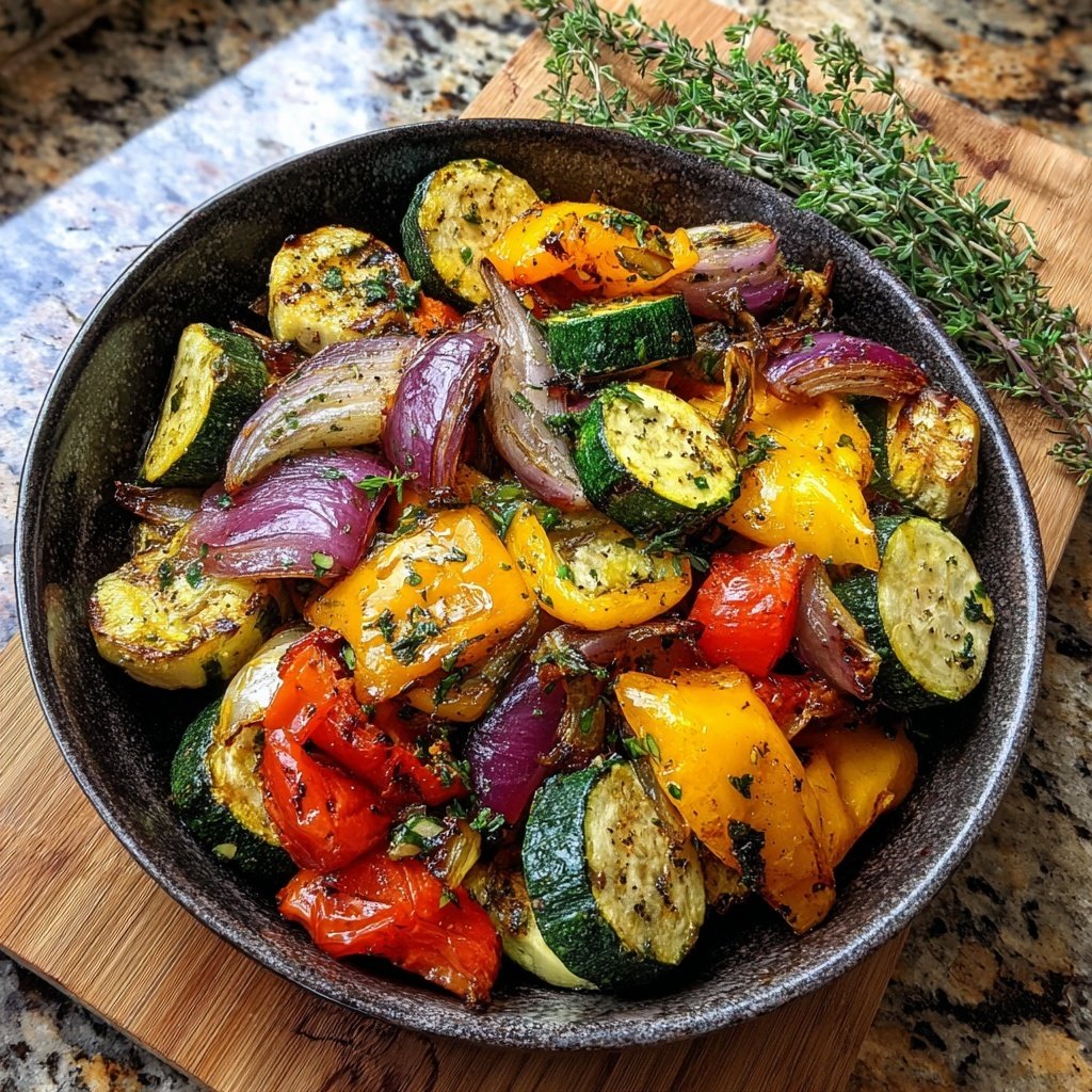 Healthy Lemon Herb Grilled Veggies