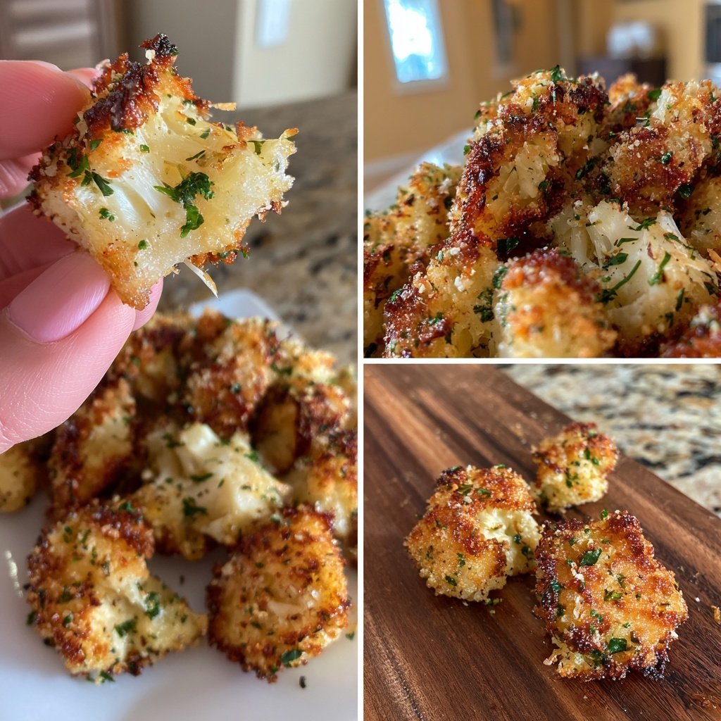 Crispy Garlic Parmesan Cauliflower