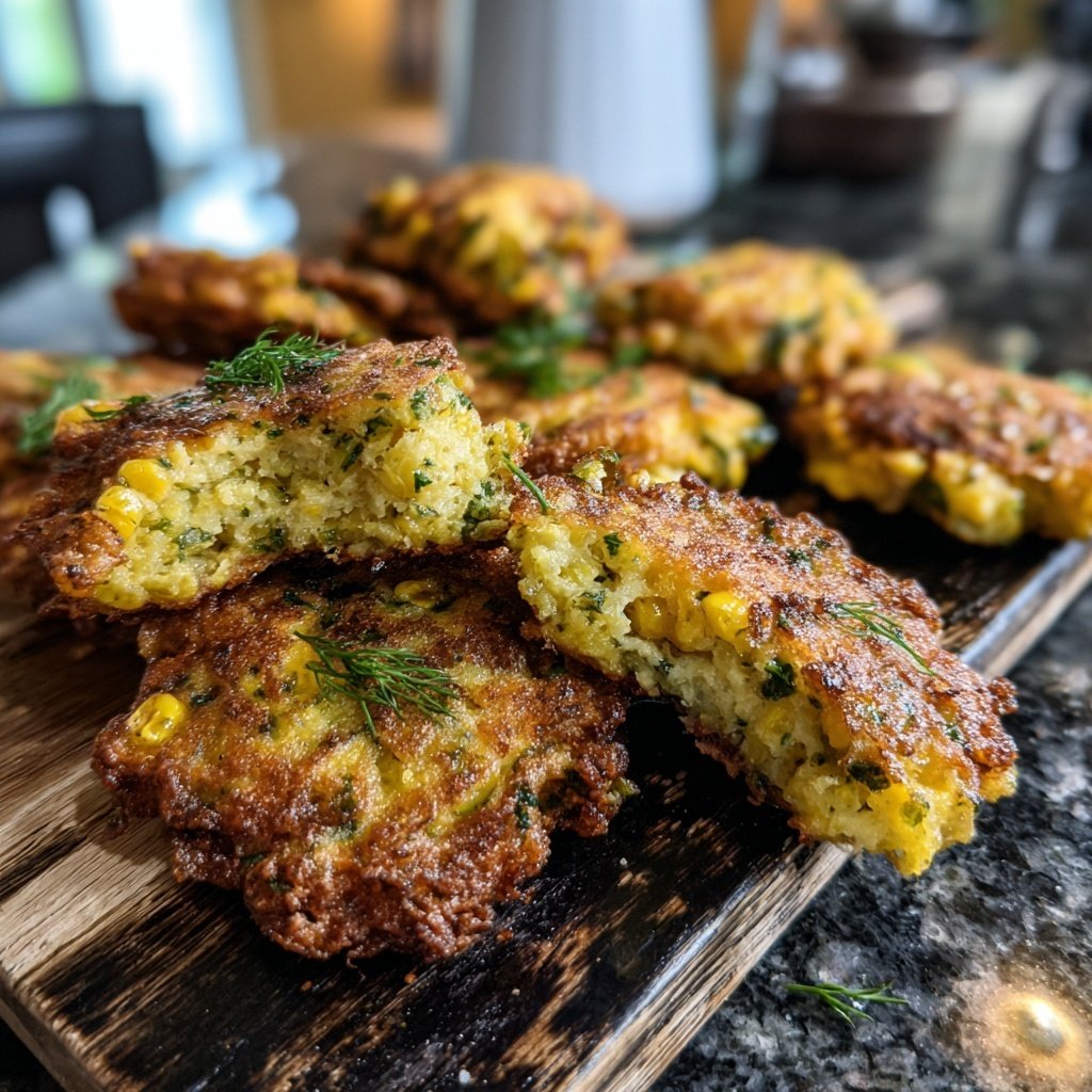 Savory Corn Fritters with Dill