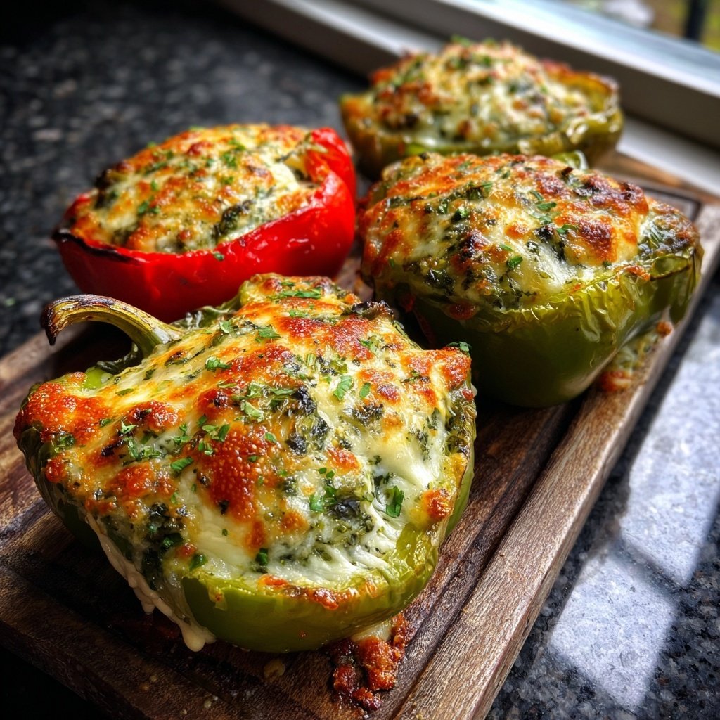 Garlic Motzarella Stuffed Peppers