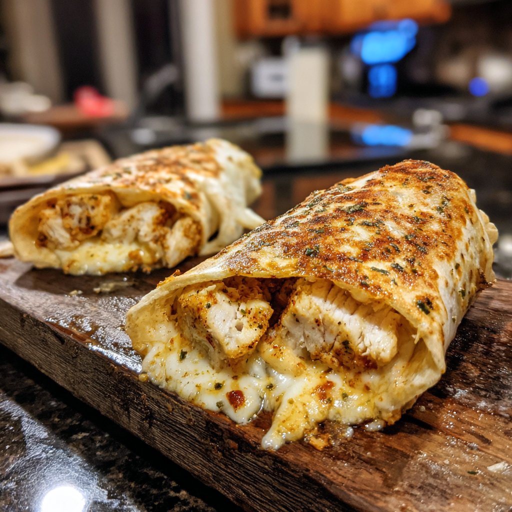 Honey Mustard Air Fryer Chicken Mozzarella Wrap